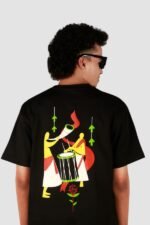 Black T-Shirts with Vibrant Cultural Artwork
