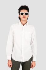 Men Solid White Regular Fit Shirt