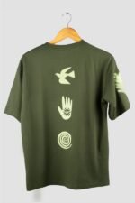 Olive green travel realde symple oversized t-shirts - Image 3