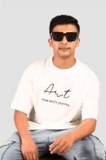 Art Off White Oversized T-Shirts - Image 2