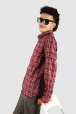 Men Slim Fit Checkered Spread Collar Casual Shirt - Image 3